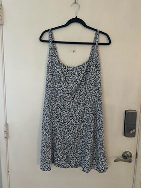 Old Navy Blue and White Floral Slip Dress